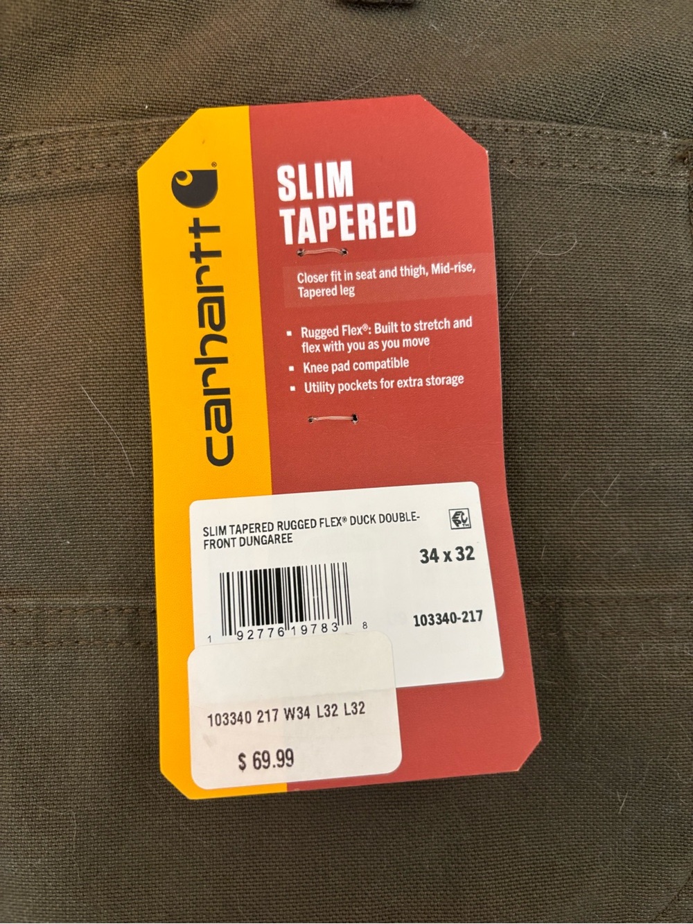 NEW Carhartt Rugged Flex Duck Double Front Pants 34x32 NWT